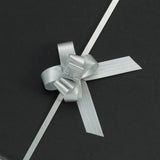 Paporlene Silver Small Pull Bows (Pack of 50)