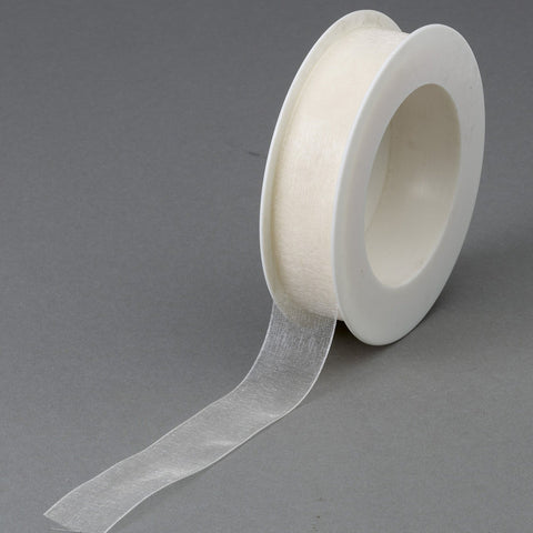 Plain Chiffon Cream Ribbon (15mm and 25mm widths)