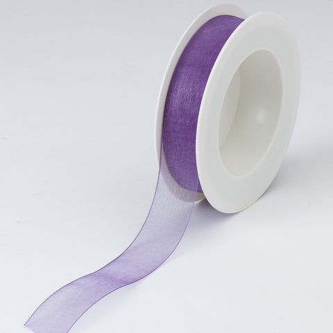 Plain Chiffon Purple Ribbon (25mm x 25m)