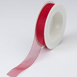 Plain Chiffon Red Ribbon (25mm x 25m)