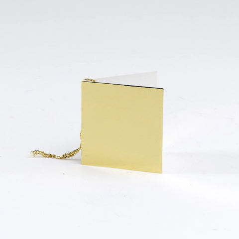 Plain Square Gloss Gold Gift Tags (50)