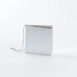 Plain Square Gloss Silver Gift Tags (50)